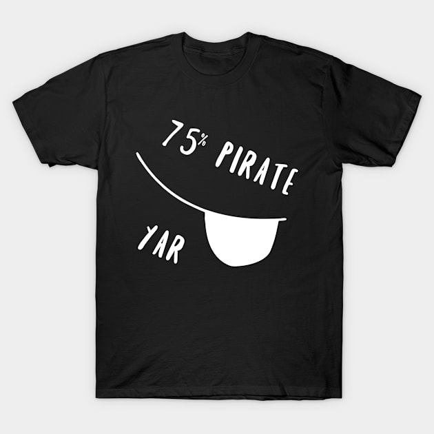 75% pirate - white T-Shirt by openspacecollective